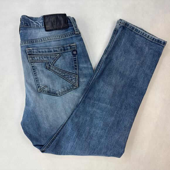 Rock Republic Jeans Mens Neil 34x30 Straight Blue Denim‎ Relaxed Straight - Picture 1 of 11